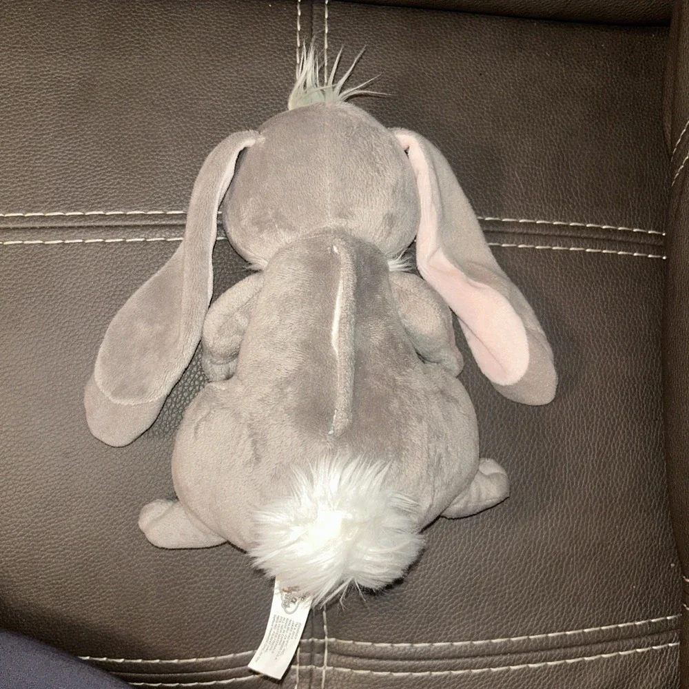 Sofia Bunny Rabbit Plush Battery Activated Gray White Pink Ears